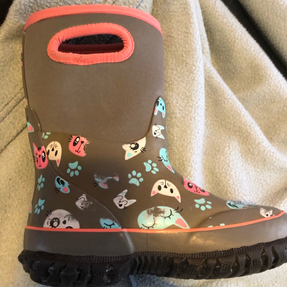 Kids Waterproof Animal Print Boots